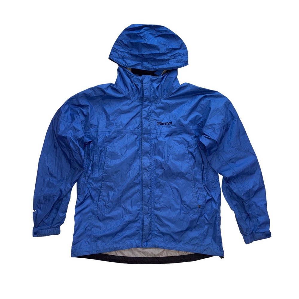 MARMOT PreCip Rain Jacket Men M Blue Waterproof Hooded Gorpcore Hiking